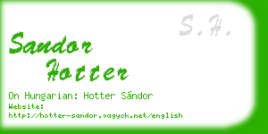 sandor hotter business card